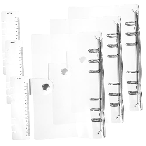 OSALADI 3Stücke Transparente Binder Cover Für Notizbuch Ring Nachfüllbare Hülle Für Schule Und Scrapbooking Schmal Und Praktisch Ordner Für Notizen Und Tagebuch von OSALADI