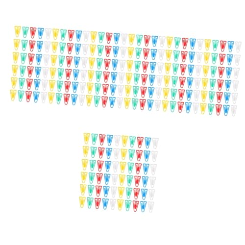 OSALADI 4 Sätze Dreieckige Büroklammer Clips Datei Clip Bürobedarf Schreibtisch Accessoires Dekorative Geldscheinklammer Büro Accessoires Kunststoff 100 Stück * 4 von OSALADI