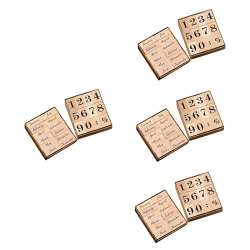 OSALADI 4 Sätze Kleine Briefmarken Mehrzweck-bastelstempel Monatliches Siegel Name Weihnachtsstempel Weihnachtsbriefmarken Filigrane Briefmarken Stempel Für Die Schule Hölzern 24 Stück * 4 von OSALADI