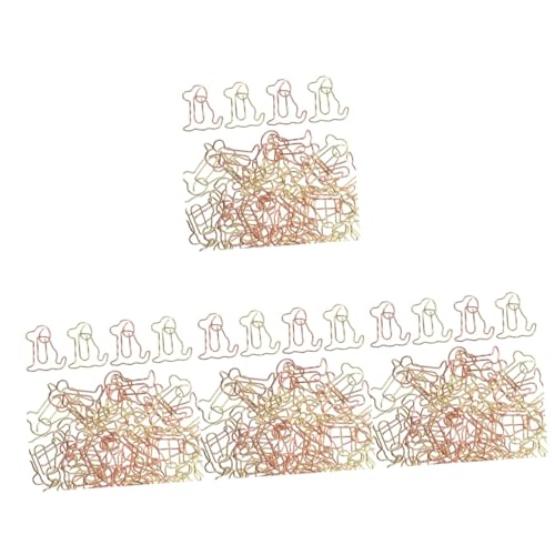 OSALADI 4 Sätze Mehrfarbige Lesezeichen Papier Dackel Bunt Geformt Größe Schreibwaren Welpenclip Kleine Clips Haustier Hund Tier-büroklammer Rostfreier Stahl 50 Stück * 4 von OSALADI