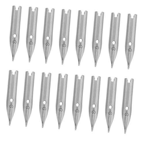 OSALADI 40 Stück Dip-stift Universal-füllhalterspitzen Kalligraphie -stiftzubehör Füllfederhalter Schreiben Signierstiftspitzen Füllfederhalterspitzen Ersatz Für Stiftspitzen Silver Metall von OSALADI