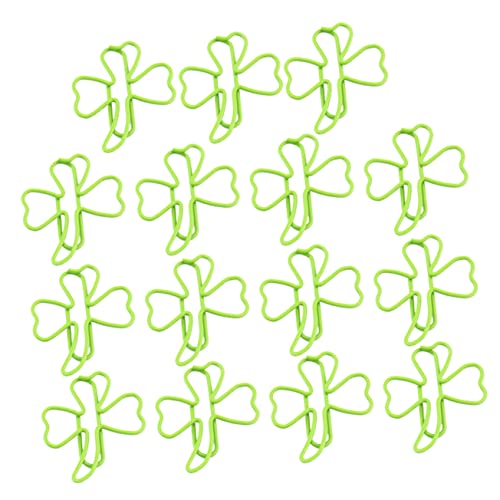 OSALADI 45 Stück Kleeblatt-Lesezeichen vierblättrige Büroklammern Clips Büroklammern für Notizen Büroklammern mit glatter Oberfläche ordner exquisite für Papier Umspritzen Green von OSALADI