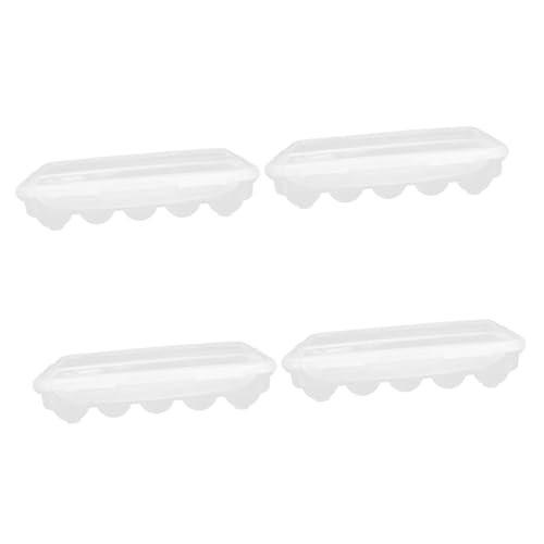 OSALADI 4Er-Box Kühlschrank-Eier-Organizer storage boxes aufbwahrungs-box für Lebensmittel Aufbewahrungsbehälter für Kühlschrank Ei Fall Tragbarer Eierkarton Plastik Weiß von OSALADI