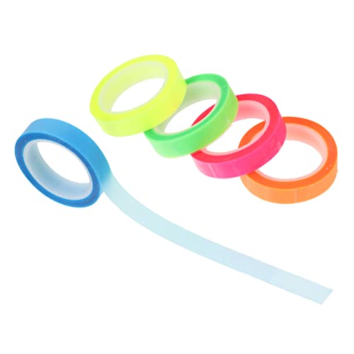 OSALADI 5 Rollen Wasserdichtes klebriges Klebeband trocken abwischbares Klebeband Markieren Textmarker-Bänder Heben Sie Klebestreifen hervor Schule Schulband Highlightband das Haustier OSALADI 5 Rollen Wasserdichtes klebriges Klebeband trocken abwischbares Klebeband Markieren Textmarker-Bänder Heben Sie Klebestreifen hervor Schule Schulband Highlightband das Haustier von OSALADI