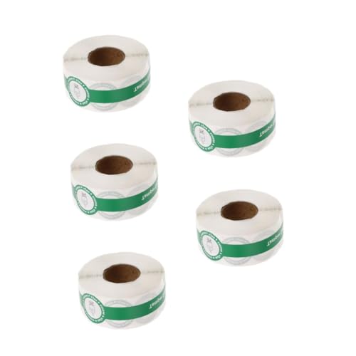 OSALADI 5 Rollen siegel aufkleber Backsiegelaufkleber für klein Hochzeit runden farbig Das manipulationssicheres Klebeband Kuchen Aufkleber abdichtende Aufkleber PVC Green OSALADI 5 Rollen siegel aufkleber Backsiegelaufkleber für klein Hochzeit runden farbig Das manipulationssicheres Klebeband Kuchen Aufkleber abdichtende Aufkleber PVC Green von OSALADI