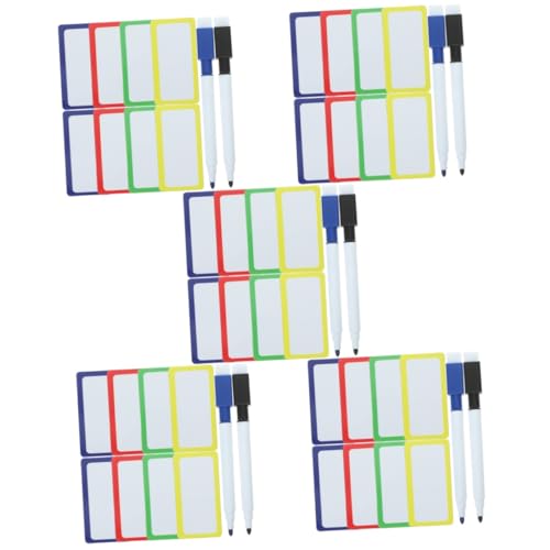 OSALADI 5 Sätze Magnetische Whiteboard-Aufkleber Schild magnetische, trocken abwischbare Etiketten trocken abwischbarer Aufkleber Etiketten mit trockener Löschung Plastik Zufällige Farbe von OSALADI