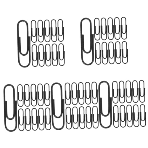 OSALADI 5 Sätze Paperclip Briefpapier Binder Büroklammer Papierclips Dokumentclips Kleine Büroklammern Clips Briefpapier Büroklammern Für Akte Bürobedarf Büroklammern Schwarz Plastik von OSALADI