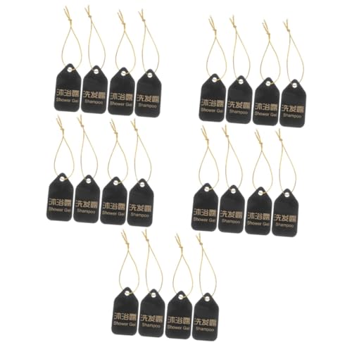 OSALADI 5 Sätze Shampoo und Duschgel Tags Badezimmerzubehör Toilettenartikel für Etiketten Shampoo-Tags zur Identifizierung Duschgel-Tags Duschflaschenetikett Shampoo-Etikett Acryl von OSALADI