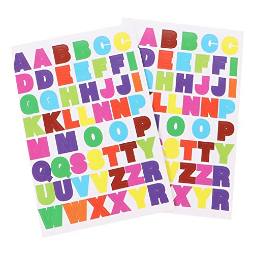 OSALADI 50 Stück Alphabet Aufkleber Ästhetisch Scrapbooking Planer Journaling Niedliche Farbige Buchstaben Aufkleber Vinyl Klebrig Pastellfarben Dekoration Foto Aufkleber von OSALADI