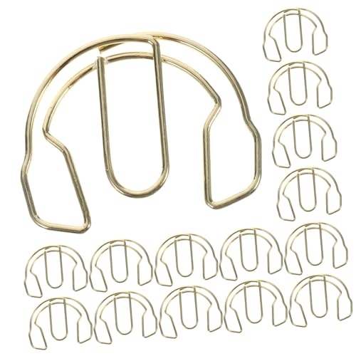 OSALADI 50 Stück Kopfhörer -Styling -Papierclip Befestigungsklammern aus Metall kleine Klammern für Papier Kleine Papierklammern Lesezeichenclip aus Metall Dokumentclips Golden OSALADI 50 Stück Kopfhörer -Styling -Papierclip Befestigungsklammern aus Metall kleine Klammern für Papier Kleine Papierklammern Lesezeichenclip aus Metall Dokumentclips Golden von OSALADI
