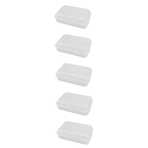 OSALADI 5er-box Druckfester Eierkarton Aufbewahrungsbehälter Aus Kunststoff Teuflisches Eierfach Kühlschrank Eierständer Klares Ei Eierhalter Reisen Eierablage Weiß Plastik Tragbar von OSALADI