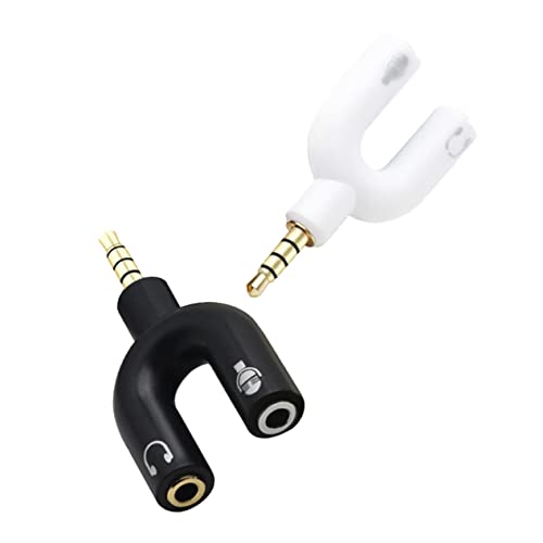 OSALADI 6 STK Audiokonverter Headset-Splitter-Adapter Kopfhöreradapter Kopfhörer-Splitter 3,5 Mm 3. 5-mm-audiokabelsplitter Y-klinkenadapter Liebhaber Stereo Audio-Splitter PVC Weiß von OSALADI