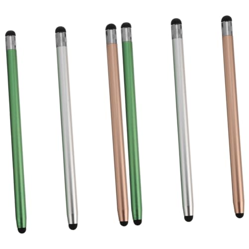 OSALADI 6 Stück 2 Kapazitiver Stift Eingabestift hohe Präzision Stifte mit Stylus-Spitzen schreiblernbleistift Telefone Telefonstift Tablet-Empfindlichkeitsstift Aluminiumlegierung Feder von OSALADI