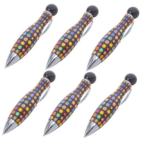 OSALADI 6 Stück Kleinspenstballstift Reisestift Kompaktstift Stifte Für Bowling-pins Bowling -geburtstagsfeier Gefälligkeiten Mini-bowlingstift Bowling-kugelschreiber Black Metall von OSALADI