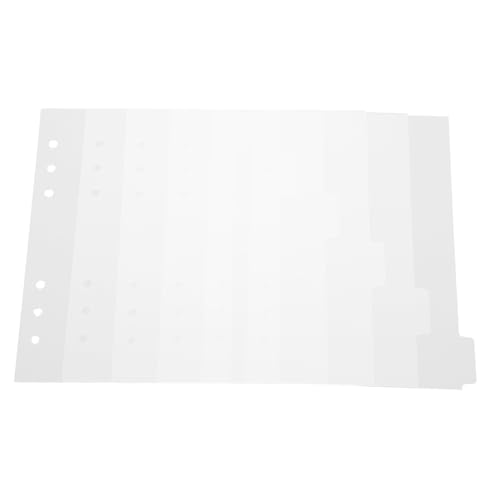 OSALADI 6 Stück Trennseite Aus Acryl Buchteiler Für Bibliotheken Trennblätter Für Ordner Bindelaschen Seitenteiler Binderteiler Transparent von OSALADI