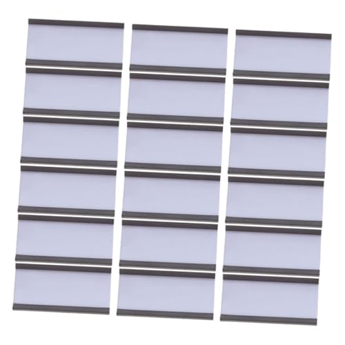 OSALADI 60 Satz Kartentyp -tag -clip Channel -etiketten Racks Schutzfilme Für Labelhalter Kanaletiketten Für Racks Und Regale Kartenhalter Mit Ersatzstreifen Black Magnet von OSALADI