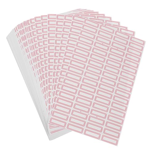 OSALADI 68 Blatt Selbstkleber Labelpapier Klebrig Flasche Etikett Ordner Vinyl Wiederverwendbar Klein Behälter Für Rechteckig Umschläge Name Klebeband Aufkleber Rot von OSALADI