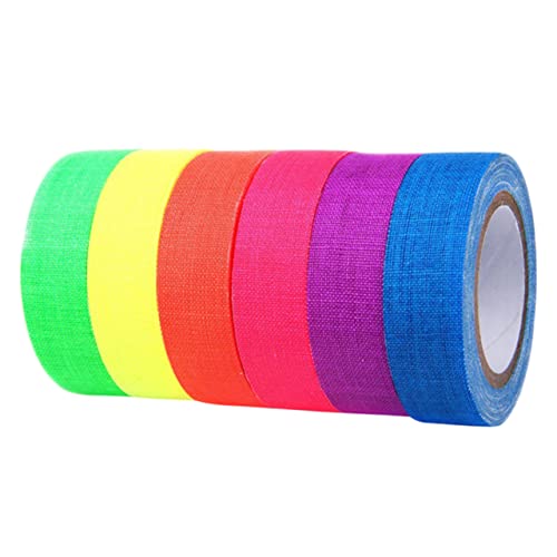 OSALADI 6Rollen Fluoreszierendes Klebeband UV Leuchtendes Dekorationsband für Neon Partys Farbiges Klebeband für Sicherheitsmarker und Kreative Projekte OSALADI 6Rollen Fluoreszierendes Klebeband UV Leuchtendes Dekorationsband für Neon Partys Farbiges Klebeband für Sicherheitsmarker und Kreative Projekte von OSALADI
