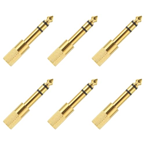 OSALADI 6Stücke Audioadapter Männlich Weiblich Stereo Klinkenstecker für Kopfhörer Audiogeräte Optimal für Heimkino Mischpulte Stabiler OSALADI 6Stücke Audioadapter Männlich Weiblich Stereo Klinkenstecker für Kopfhörer Audiogeräte Optimal für Heimkino Mischpulte Stabiler von OSALADI
