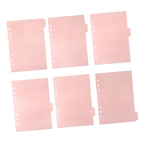 OSALADI 6Stücke Teiliges Abnehmbare Indexteiler Pfirsichfarben Für Notizbuch Praktische Binder Tabs Zur Individuellen Kategorisierung Und Organisation Von Notizen Berichten von OSALADI