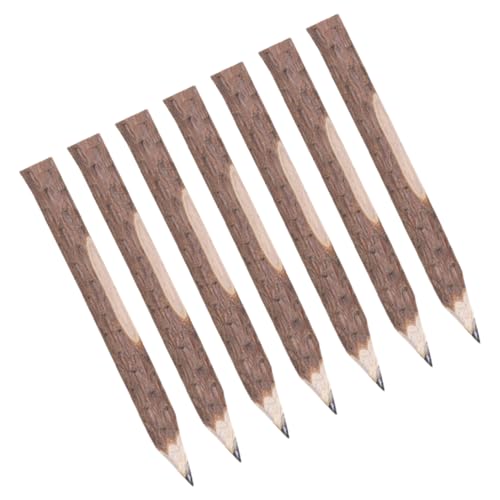 OSALADI 7 Stück Baumrindenstift Bleistifte Für Kleinkinder Ästhetisches Schulmaterial Studenten, Die Bleistifte Zeichnen Schreiben Bleistift Schulbleistifte Kleine Stifte Holz Brown von OSALADI