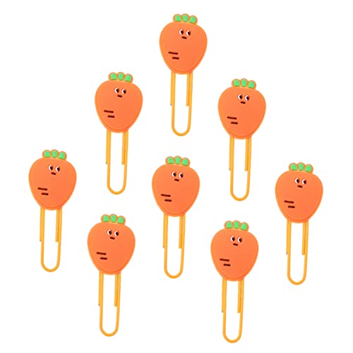 OSALADI 8 Stück Karotten -lesezeichenclip Büroklammern Aus Obst Obst-büroklammer Für Das Büro Papierclips Kleine Papierklammern Goldene Büroklammern Farbig Geformt Orange Weiches Gummi OSALADI 8 Stück Karotten -lesezeichenclip Büroklammern Aus Obst Obst-büroklammer Für Das Büro Papierclips Kleine Papierklammern Goldene Büroklammern Farbig Geformt Orange Weiches Gummi von OSALADI
