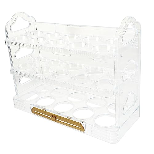 OSALADI Aufbewahrungsbox für Eier Eierhalter für Kühlschrank egg holder for refrigerator Mini-Kühlschrank-Organizer Flip-Kühlschrank-Eierablage klarer Behälter Kühlschrank-Eierhalter von OSALADI