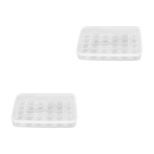 OSALADI Aufbewahrungsdose 2 Stück 30 Aufbewahrungsschubladen Lebensmittelbehälter Kühlschrank Eier Schubladenschrank Mit Deckel Weiß Halterung Storage Boxes von OSALADI