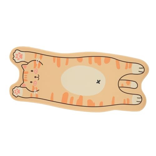 OSALADI Cartoon Animal Mouse Pad Weiß Klaviatur Ergo Computermatte für den Schreibtisch Kawaii Tastaturmatte Matte für Schreibtisch Gaming-Pad für den Schreibtisch Gummi Orange von OSALADI