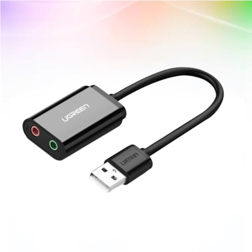 OSALADI Computer-kopfhörer-Sound USB-konverter USB-Audio-Adapter Externer USB-Stereo-Sound-Splitter-konverter USB Externer Stereo-Sound-Adapter USB-Sound USB-Adapter Mikrofon Notizbuch von OSALADI