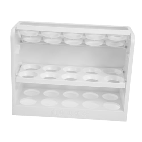OSALADI Container Drehen Sie Die Eierschale Um Eierbehälter Für Den Kühlschrank Eierschalen Für Kühlschränke Eierträger Bauerneier Kühlschrank-eier-organizer Plastik Karton Schublade Weiß von OSALADI