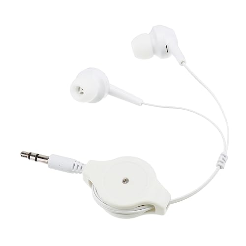 OSALADI Dual-kopfhörer-Adapter Ausziehbares Stereo-Headset Kopfhörer Umwickeln Um Ohrstöpsel Wickeln Für In-Ear-kopfhörer Mp3-doppelzug-teleskopkopfhörer Lagerung Kopfhörerabdeckung Weiß von OSALADI