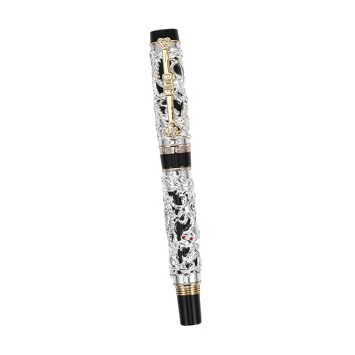 OSALADI Füllfederhalter Kalligraphie Pen Kalligrafiestifte zum Schreiben ausgefallener Stift Tintenstift Federkiel Drachenstift Matrosenstift Füller Zinklegierung Silver OSALADI Füllfederhalter Kalligraphie Pen Kalligrafiestifte zum Schreiben ausgefallener Stift Tintenstift Federkiel Drachenstift Matrosenstift Füller Zinklegierung Silver von OSALADI
