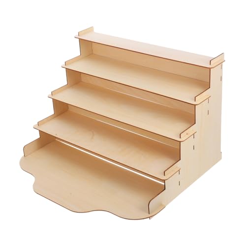 OSALADI Grußkartenständer holzaufsteller kartenhalter kartenaufbewahrung Kartenablage verkaufsdisplay Aufkleber-Organizer Postkartenanzeige Aufkleberhalter-Display Sperrholz aus Linde von OSALADI