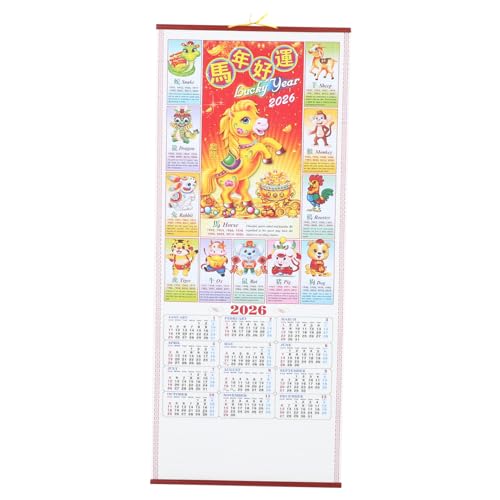 OSALADI Jahr Des Pferdezylinders Schriftrollen Zum Frühlingsfest Zeitplan Planer Kalender Tierkreiskalender Monatsplaner Wandkalender Zum Aufhängen Chinesischer Rollkalender Papier OSALADI Jahr Des Pferdezylinders Schriftrollen Zum Frühlingsfest Zeitplan Planer Kalender Tierkreiskalender Monatsplaner Wandkalender Zum Aufhängen Chinesischer Rollkalender Papier von OSALADI