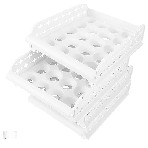 OSALADI Kasten 30 L Halterungen Für Regale Eierablage Für Kühlschrank Aufbewahrungsschubladen Kühlschrank Knackiger Ei-organizer-behälter Eierablage Für Den Kühlschrank Käfig Überlagert von OSALADI