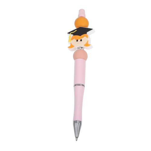 OSALADI Kugelschreiber mit Perlen Abschlusstag Cap Pen Fancy Pen für Männer Abschlussgeschenk Beaded Kugelschreiber Stifte für Jugendliche modischer Tintenstift Schulstifte Kieselgel Rosa von OSALADI