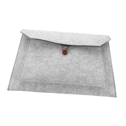 OSALADI Laptoptasche Tablet Computer Tasche Tablethülle Laptophülle Laptopschutzhülle Laptop Reisehülle Laptoptragetasche Tablettragetasche Laptophülle Filz Hellgrau von OSALADI