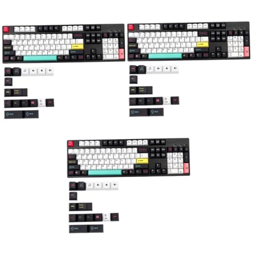 OSALADI Mechanische Tastaturen 3 Sätze à 122 Stück Tastenkappe Computer Tastatur Weiße Tastatur Japanisches Dekor Tastaturkappen Tastatur-dekor Tastaturschutz Mechanisch Pudding Büro von OSALADI