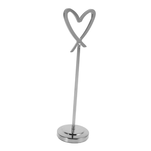 OSALADI Memo-Ordner büro dekoration hochzeitsdeko ideen Tabletop -Zeichenhalter visitenkartenhalter schreibtisch Fotoständer für Tischpräsentation Bildclips stehen Rostfreier Stahl Silver von OSALADI