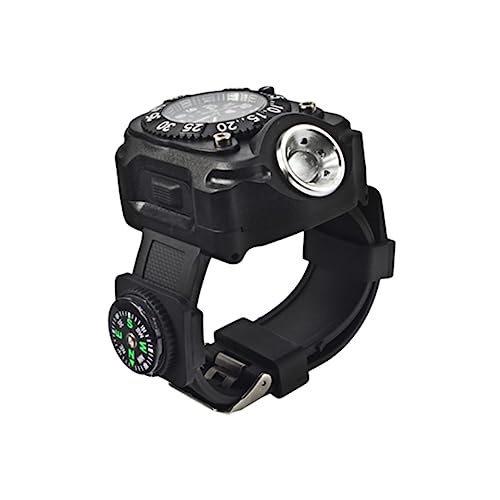 OSALADI Mittelfußschutz Übungsuhr LED-Armbandlicht LED-Taschenlampe Armbanduhr Taschenlampe ansehen Outdoor-Uhrenlicht Anschauen Nachtlauf Kompass draussen Lichtbogenfackel von OSALADI