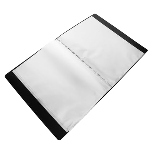 OSALADI Ordner Folio Dokumenten Organizer Portfolio Für Kunstwerke Präsentation Ordner Dokumenten Organizer Folio Binder Seitenschutz Binder Organizer Dokumentenhalter Kunststoff Schwarz von OSALADI