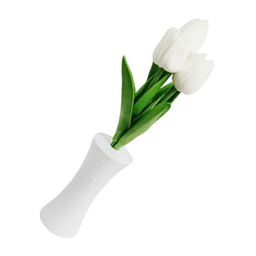 OSALADI Realistische Tulpeblüte Tischlampe LED Tulplampe Simulation Tulp Nachtlicht Mit Vase Dekorative Nächte Lampe Kleine Leselampe Für Schlafzimmer von OSALADI