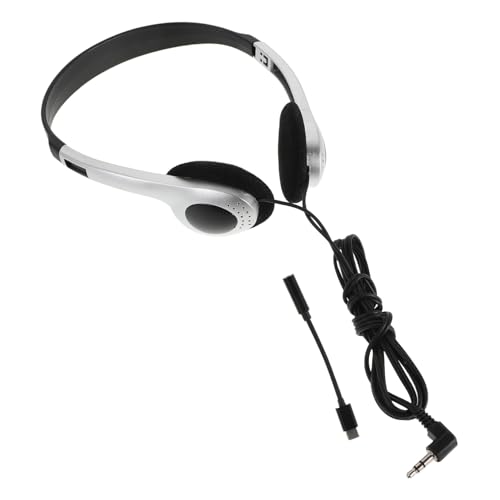 OSALADI Retro-kopfhörer Kopfhörer Für Frauen Kabelgebundene Kopfhörer Kopfhöreradapter Typ c Handy -Headset Headset Für Handy Kopfhörer Für Babys Kopfhörer Für Silver PVC von OSALADI