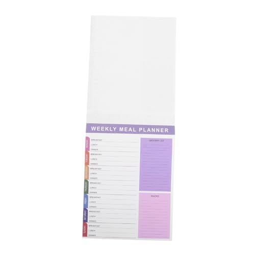 OSALADI Rezeptplaner einkaufsliste wöchentlicher Budgetplaner leeres Rezeptbuch Menü -Board Arbeitsheft Kühlschrank Magnet Notizblock notizbuch zu machen rosa notizbuch clever Wonne Papier von OSALADI