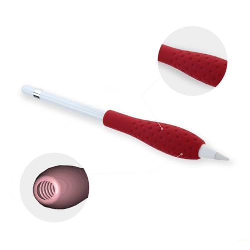 OSALADI Schutzhülle Stift Schutzhülle Schutzhülle Eingabestift für Touchscreen Griffe Stylus Pen für Silikonhülle für Eingabestift Schutzhülle aus Silikon Tablette Griffigkeit rot von OSALADI
