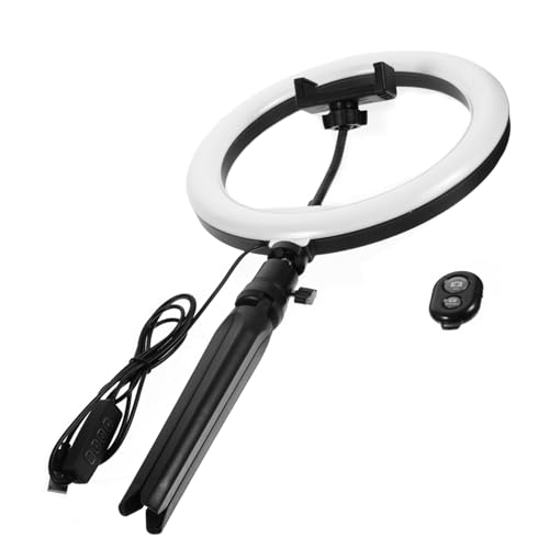 OSALADI Selfie Ringlicht mit Farbtemperaturen Einstellbarer Helligkeit für Fotografie Live Streaming Make Up Tischstativ Smartphone Halterung OSALADI Selfie Ringlicht mit Farbtemperaturen Einstellbarer Helligkeit für Fotografie Live Streaming Make Up Tischstativ Smartphone Halterung von OSALADI