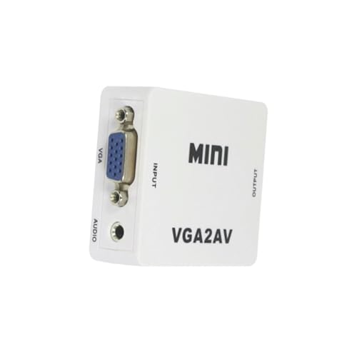 OSALADI Video-Audio-Adapter VGA-Video-Audio-Konverter zusammengesetzter Konverter Computer zu Fernseher Adapter VGA auf Cinch Weiß OSALADI Video-Audio-Adapter VGA-Video-Audio-Konverter zusammengesetzter Konverter Computer zu Fernseher Adapter VGA auf Cinch Weiß von OSALADI
