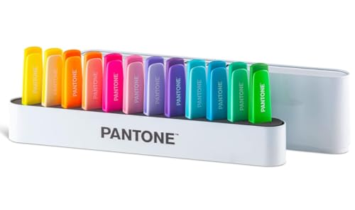 OSAMA PANTONE Desk Set - 12 Textmarker sortiert: 6 PASTEL + 6 FLUO, PT 84010410 von OSAMA