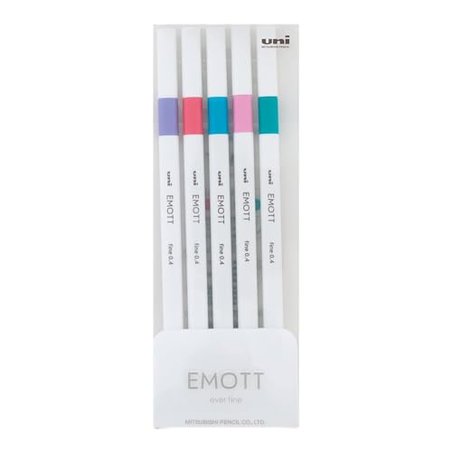 Uni Emott Fineliners - Set of 5, Candy Pop Colors von OSAMA